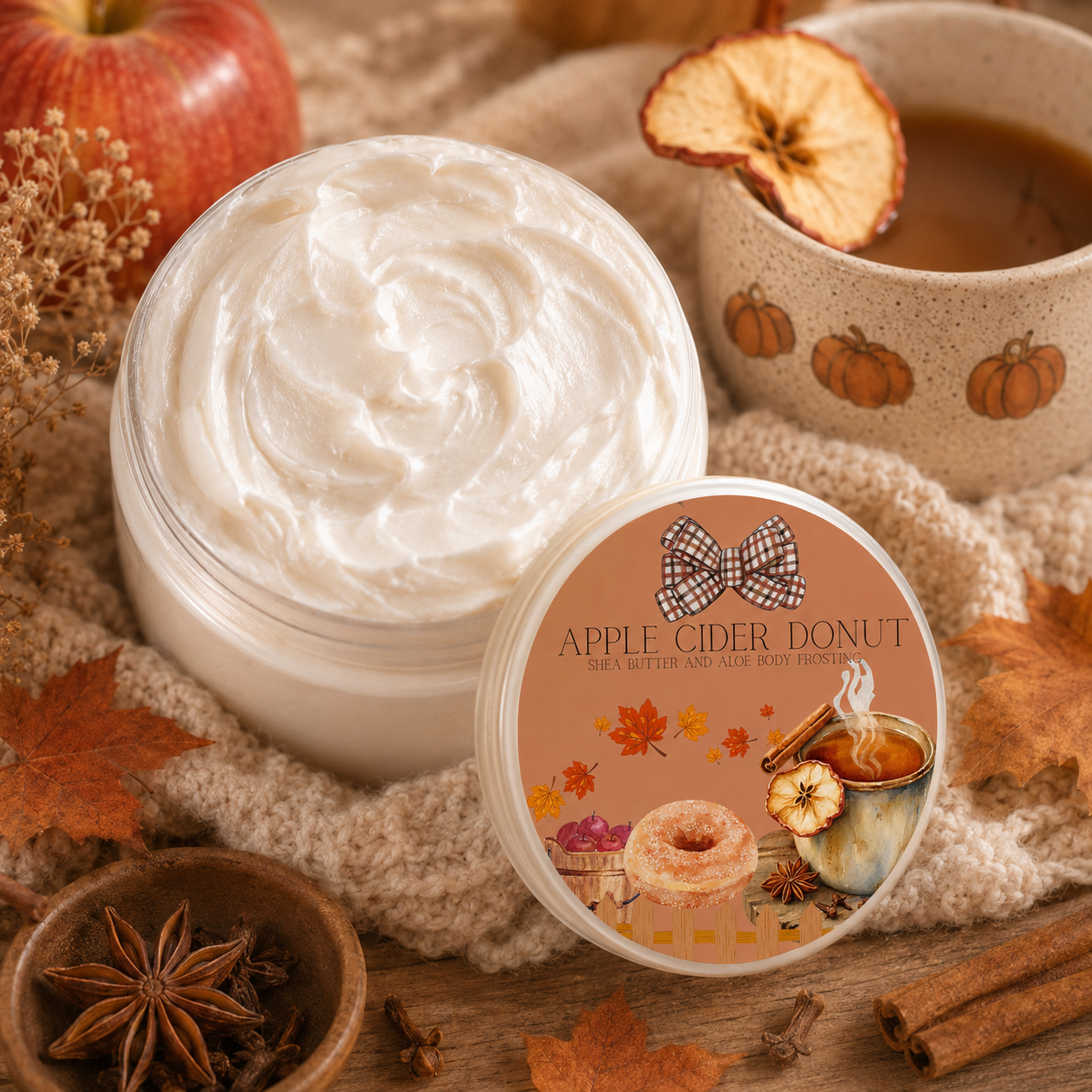 Apple cider donut body frosting!🍎🍁✨