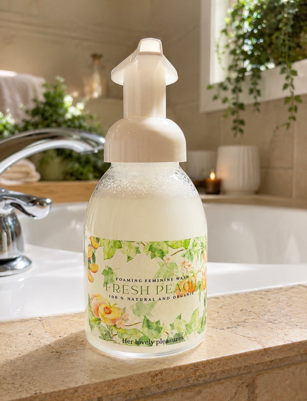 Fresh peach foaming kitty wash