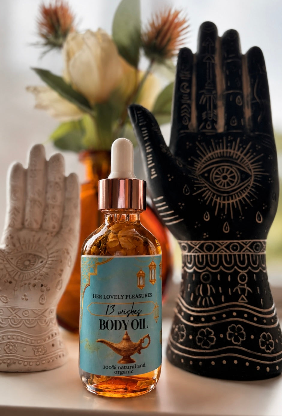 13 wishes body oil